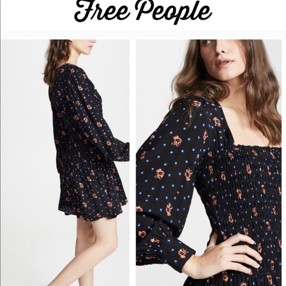 🌼 Free People Two Faces Floral Print Mini Dress